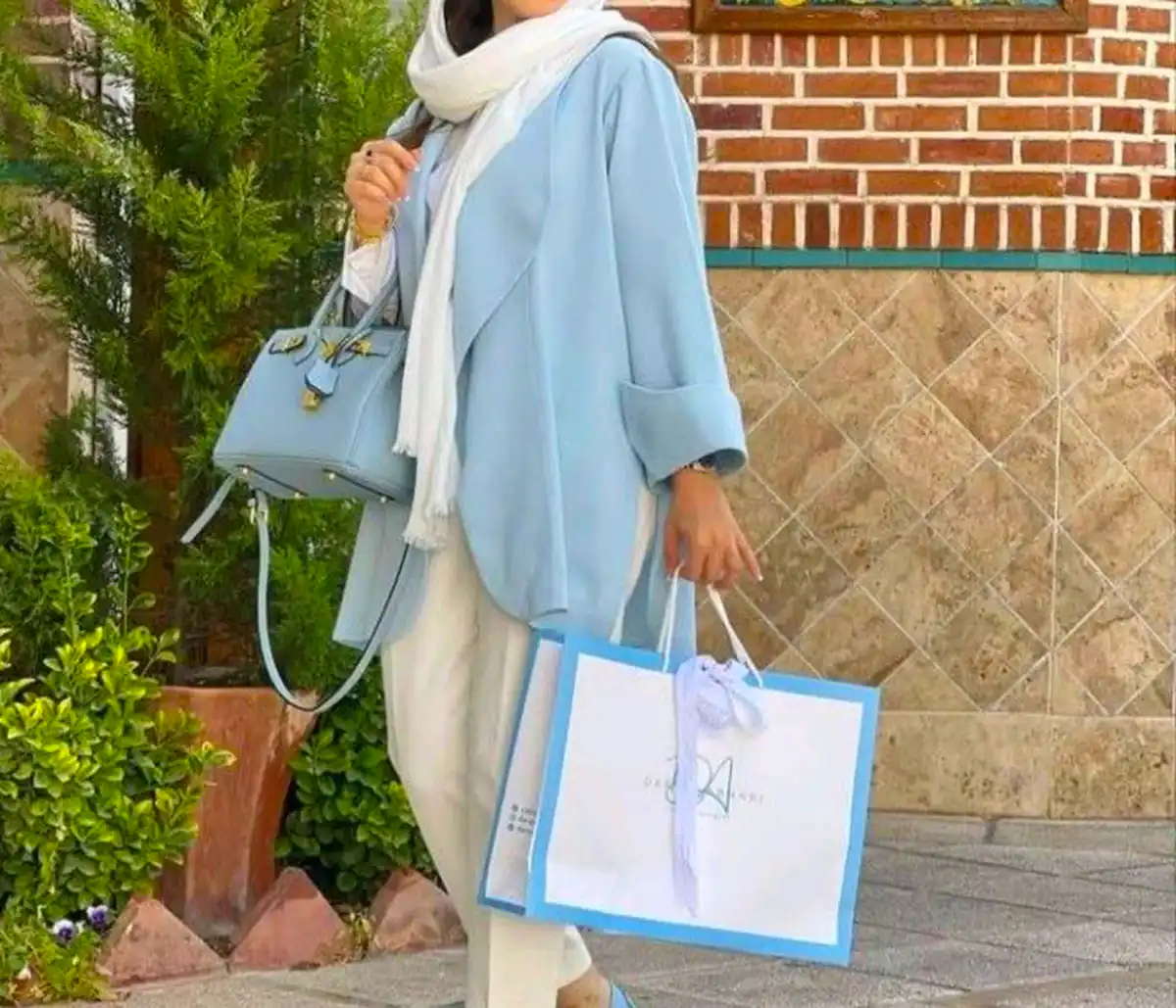 مانتو آبی رنگ برای عید