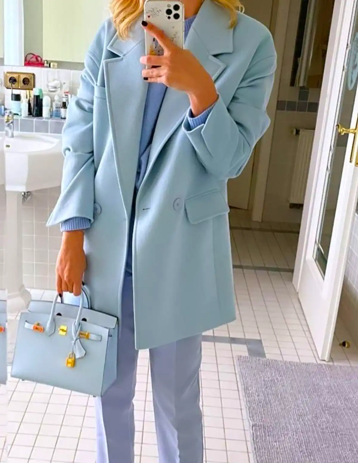 مانتو آبی رنگ برای عید