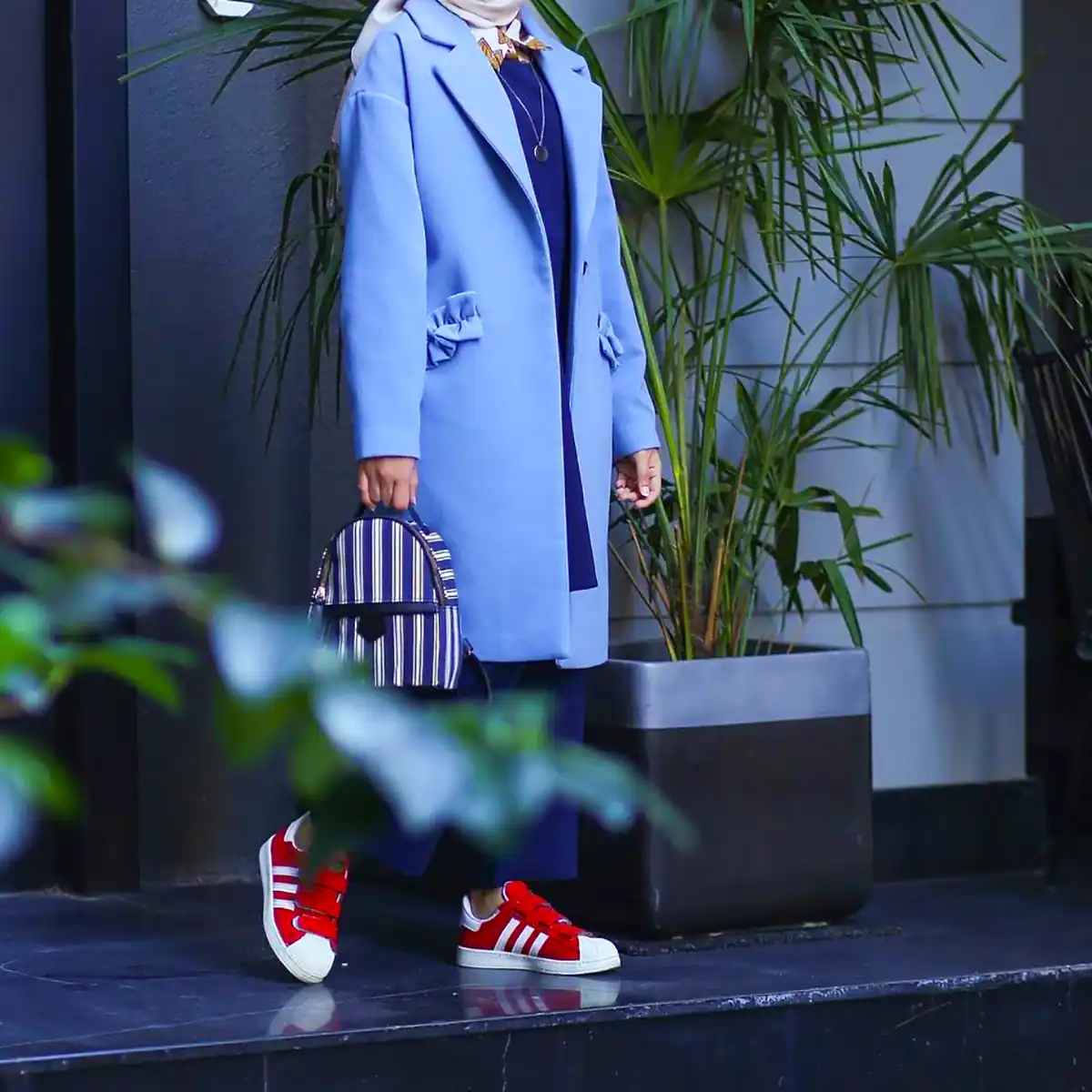 مانتو آبی رنگ برای عید