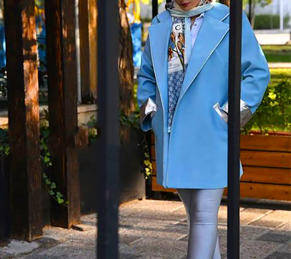 مانتو آبی رنگ برای عید