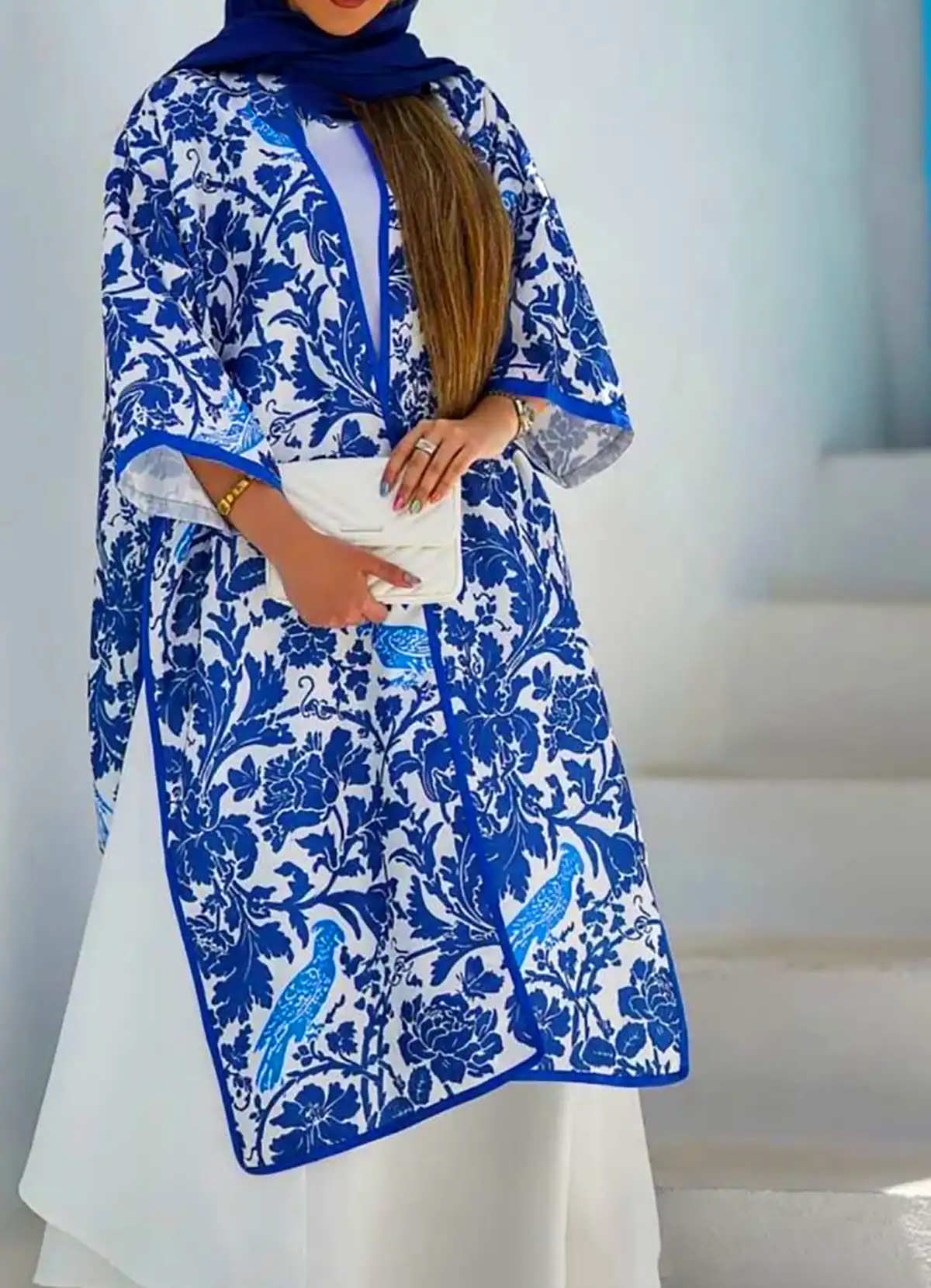 مانتو آبی طرح سنتی