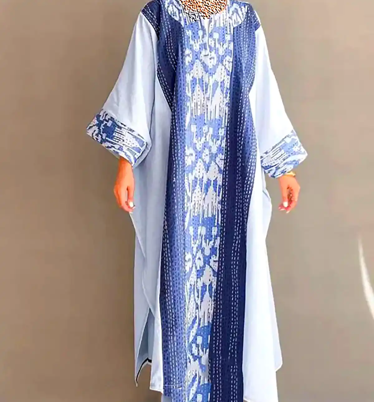 مانتو آبی طرح سنتی