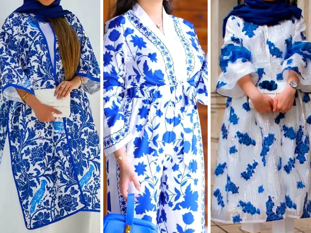 مانتو آبی طرح سنتی