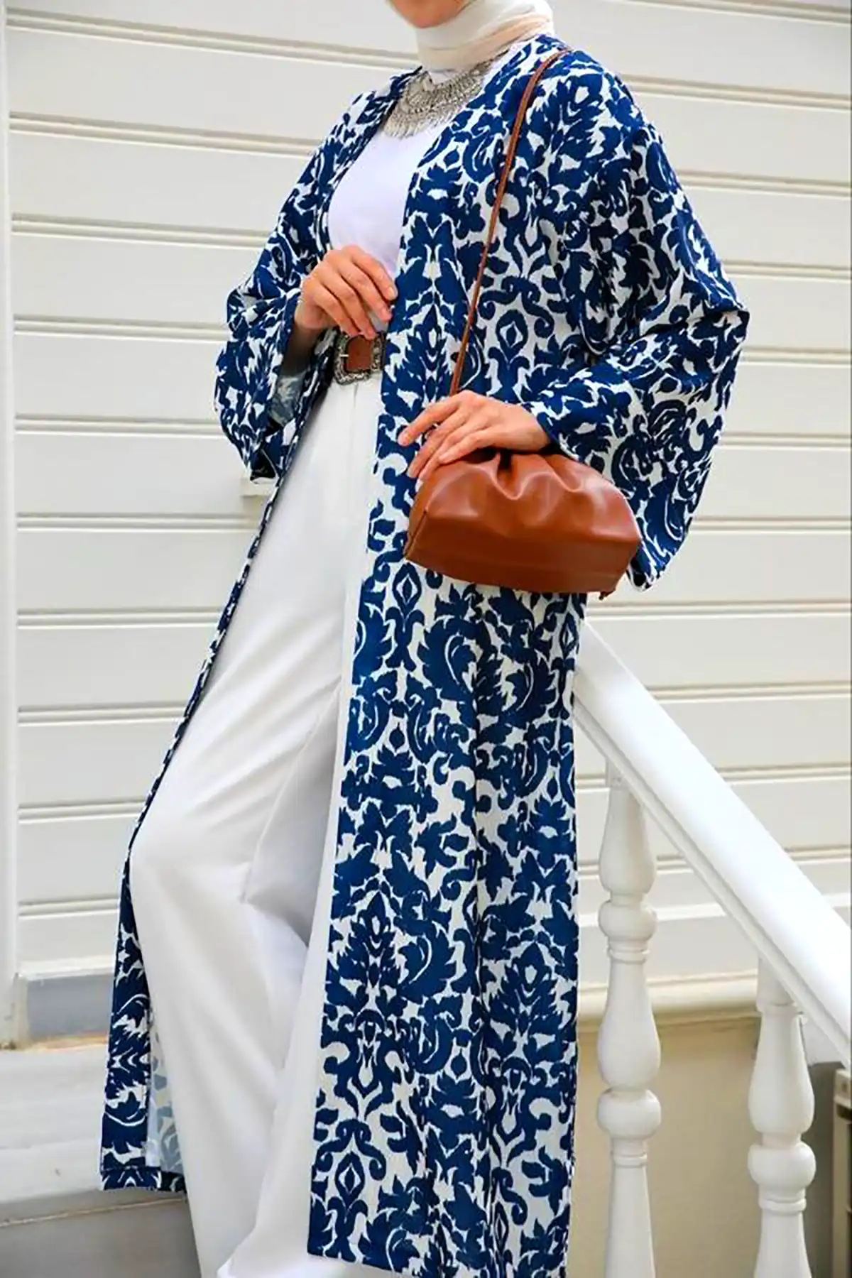 مانتو آبی طرح سنتی