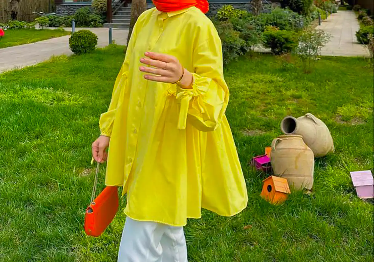 مانتو عروسکی رنگی شیک