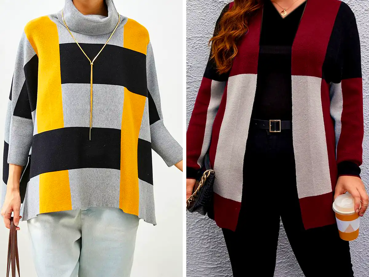 مانتو بافتنی شیک