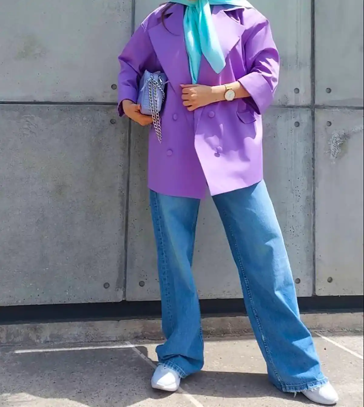 مانتو بنفش ترند سال