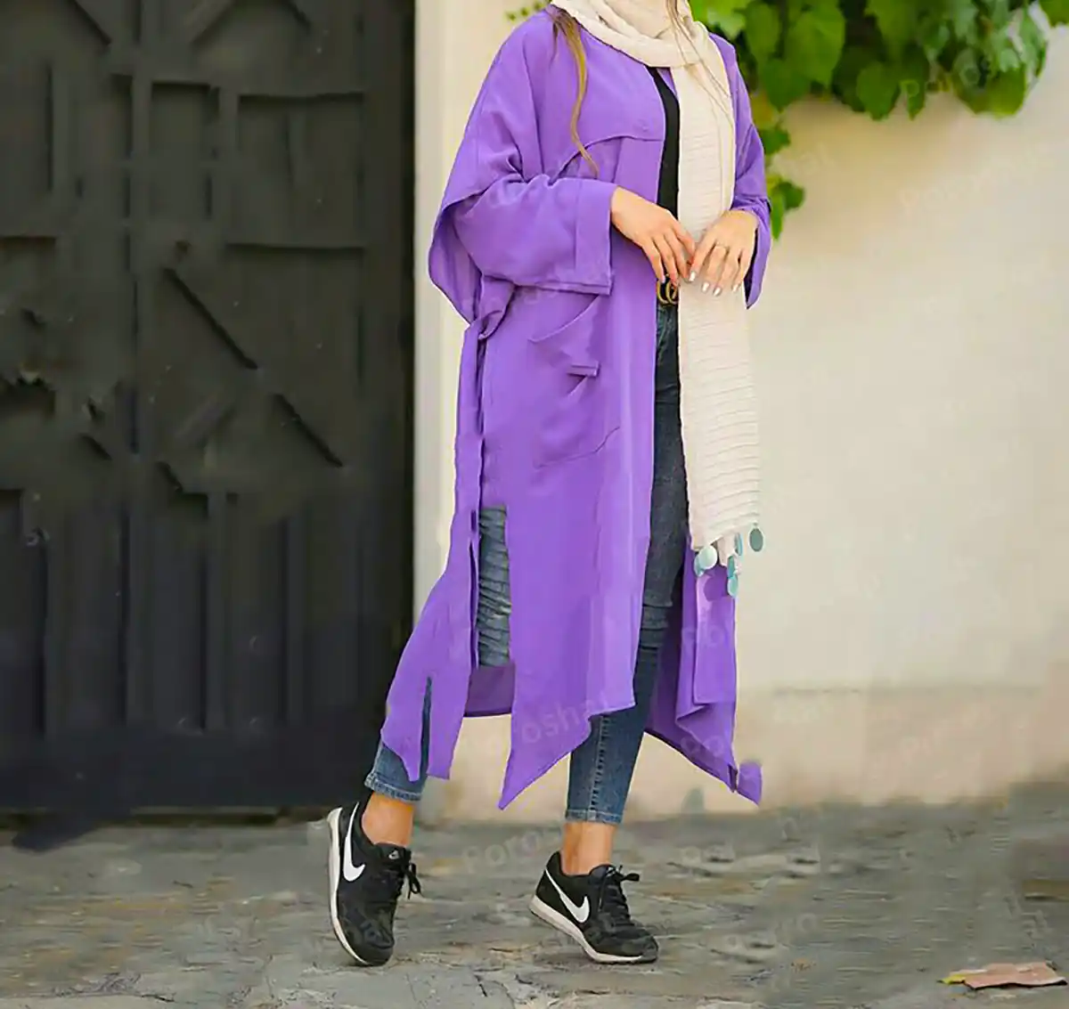 مانتو بنفش ترند سال