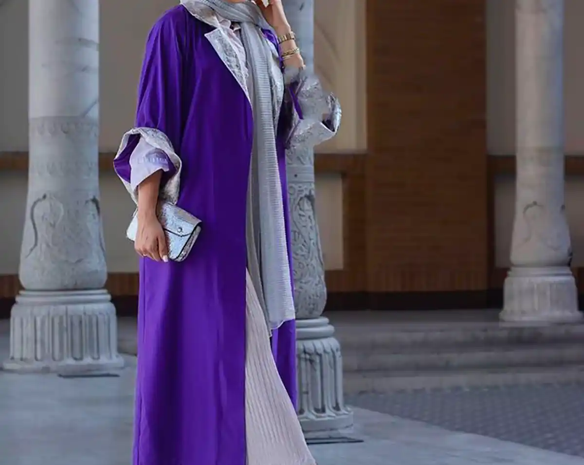 مانتو بنفش ترند سال