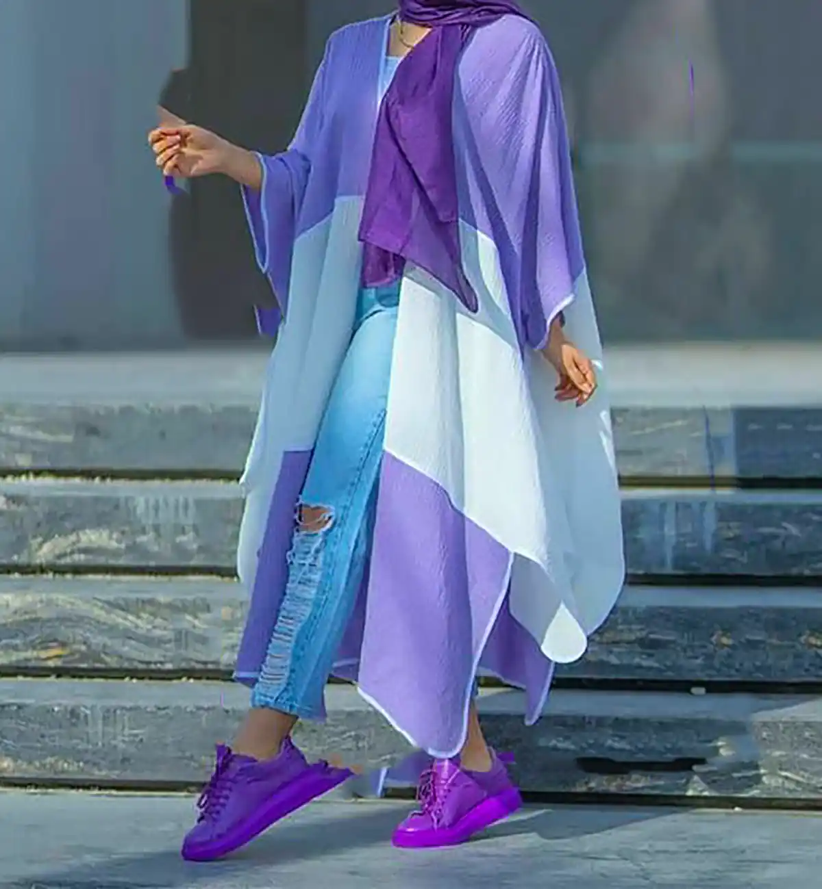 مانتو بنفش ترند سال