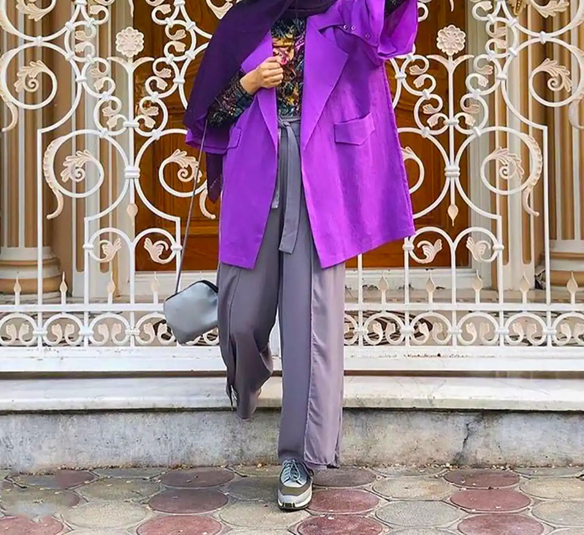 مانتو بنفش ترند سال