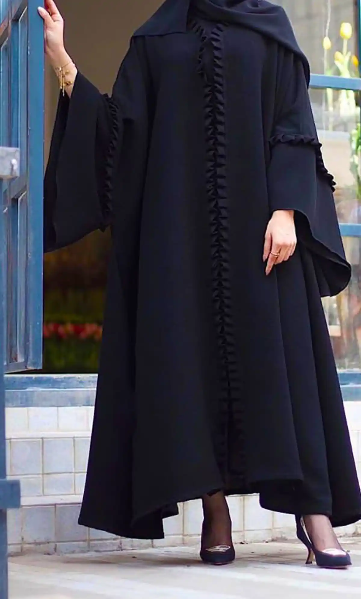 مانتو بلند مشکی شیک