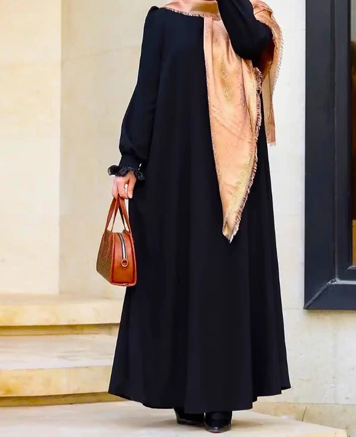 مانتو بلند مشکی شیک