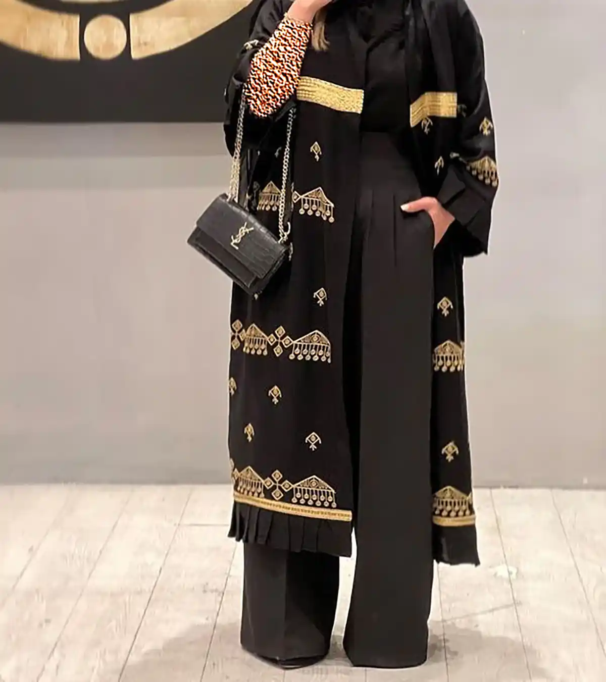 مانتو بلند مشکی شیک