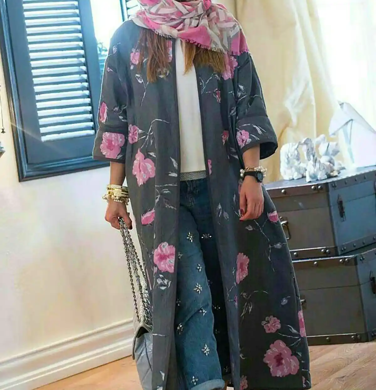 مانتو بلند مشکی شیک