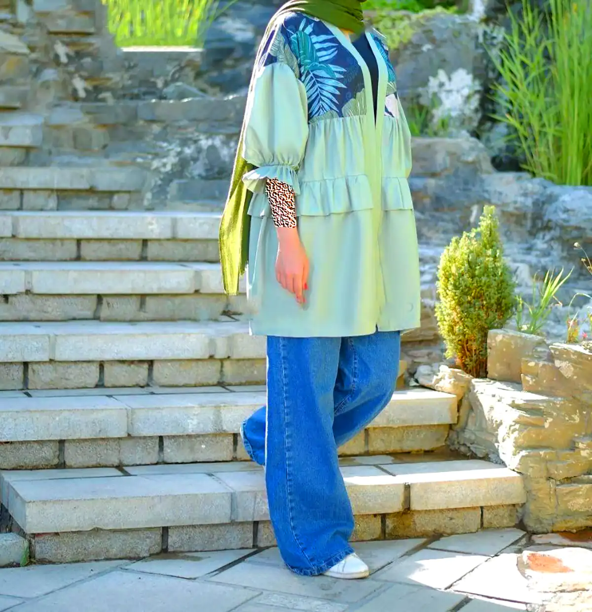 مانتو چین چینی جلو بسته