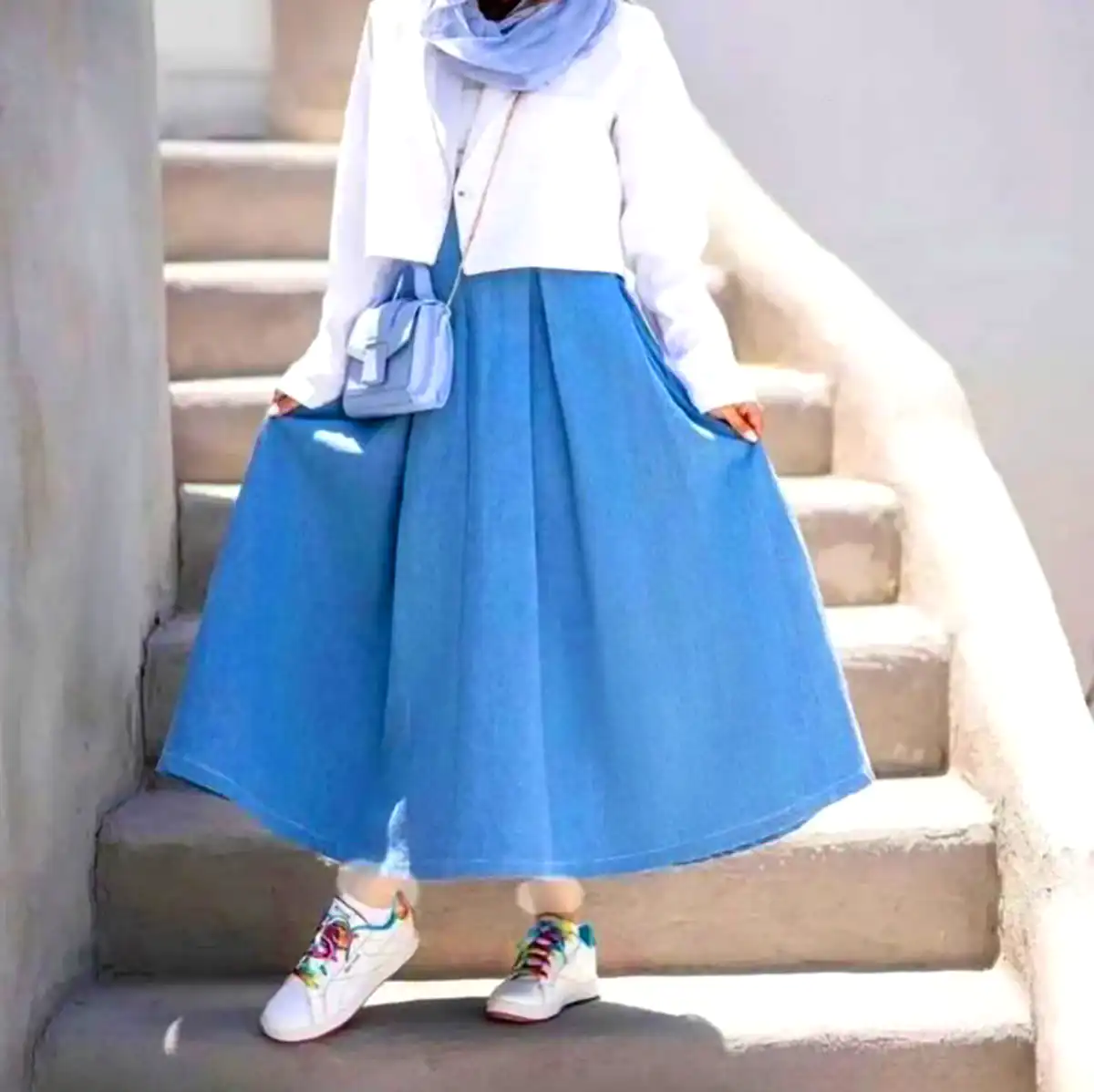 مانتو دامن شیک و رنگارنگ