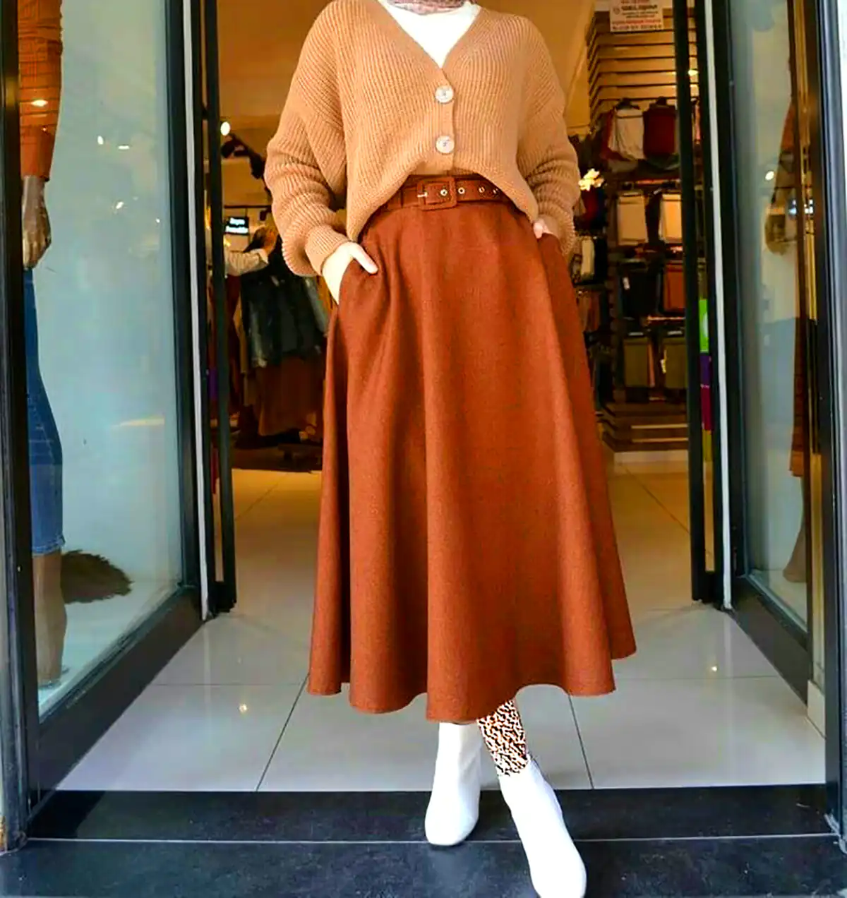 مانتو دامن شیک و رنگارنگ