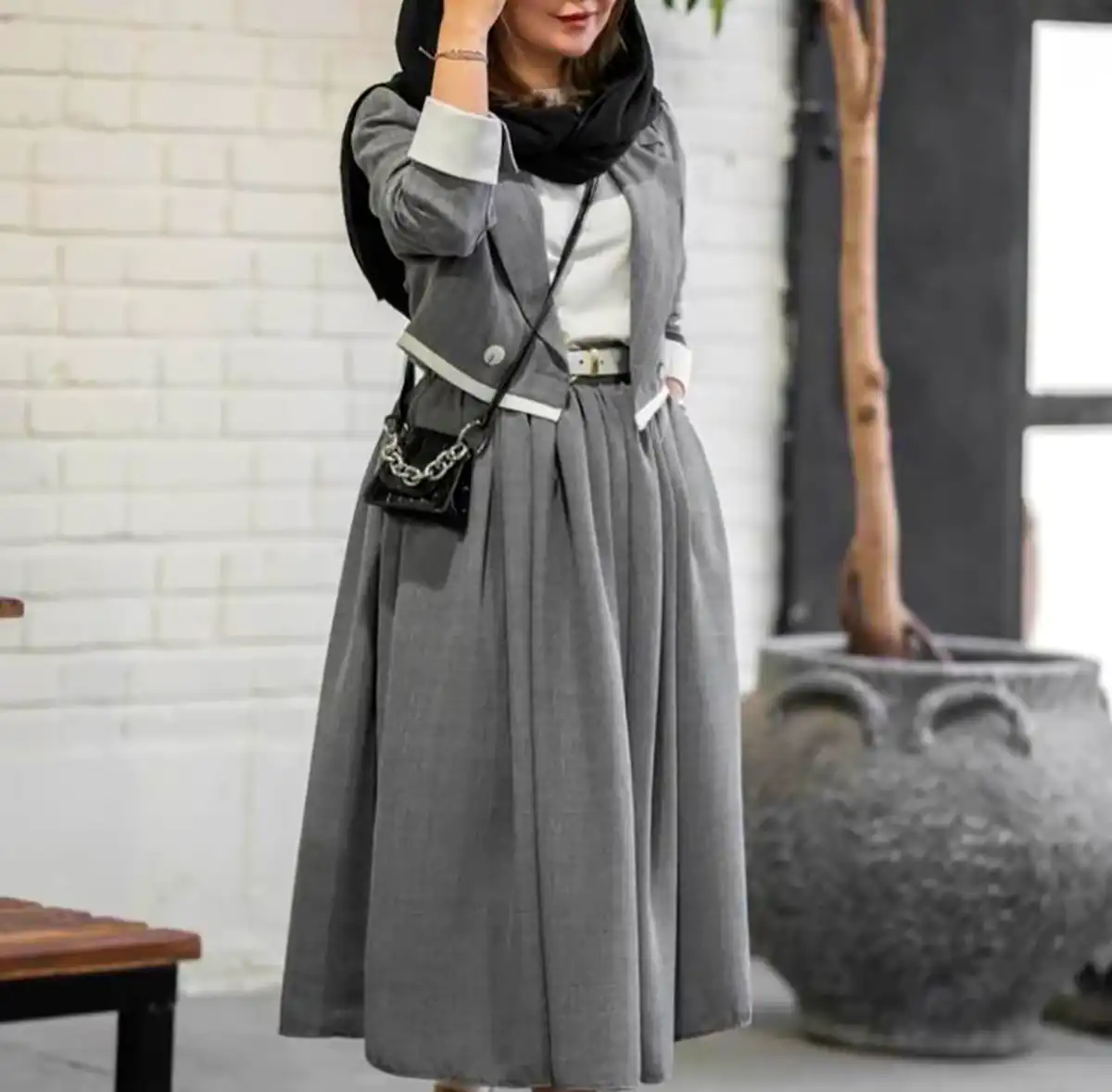 مانتو دامن شیک و رنگارنگ