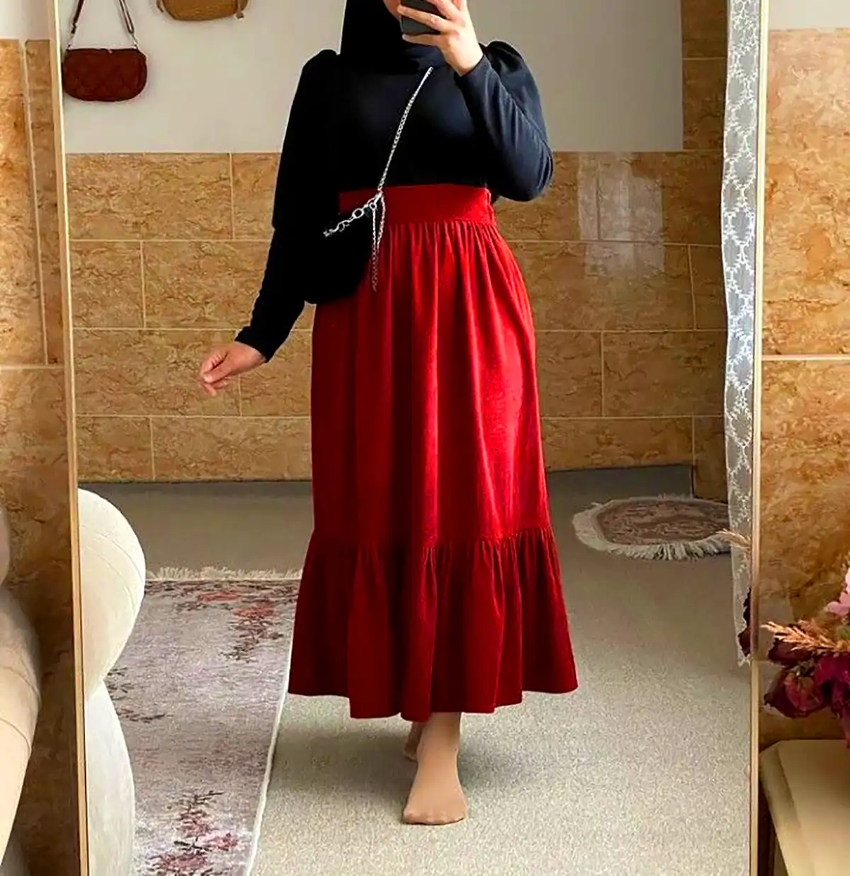 مانتو دامن شیک و رنگارنگ