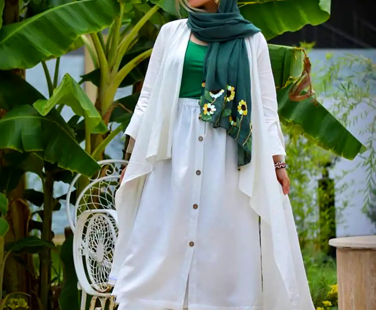 مانتو دامن شیک و رنگارنگ