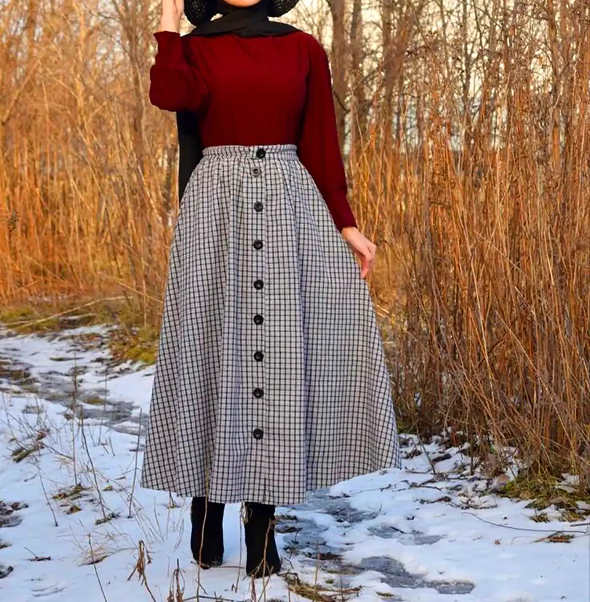 مانتو دامن شیک و رنگارنگ