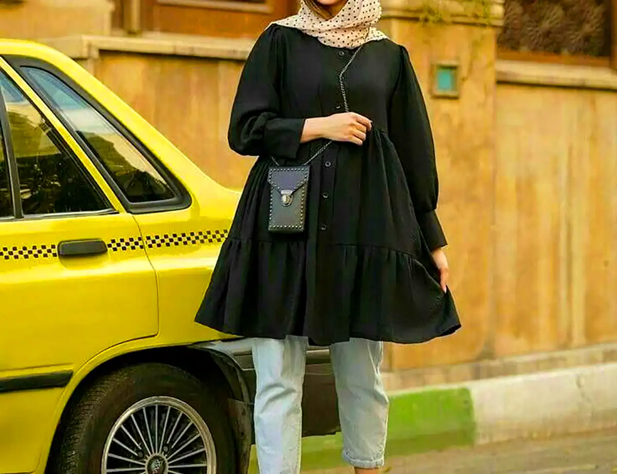 مانتو جلو بسته نخی