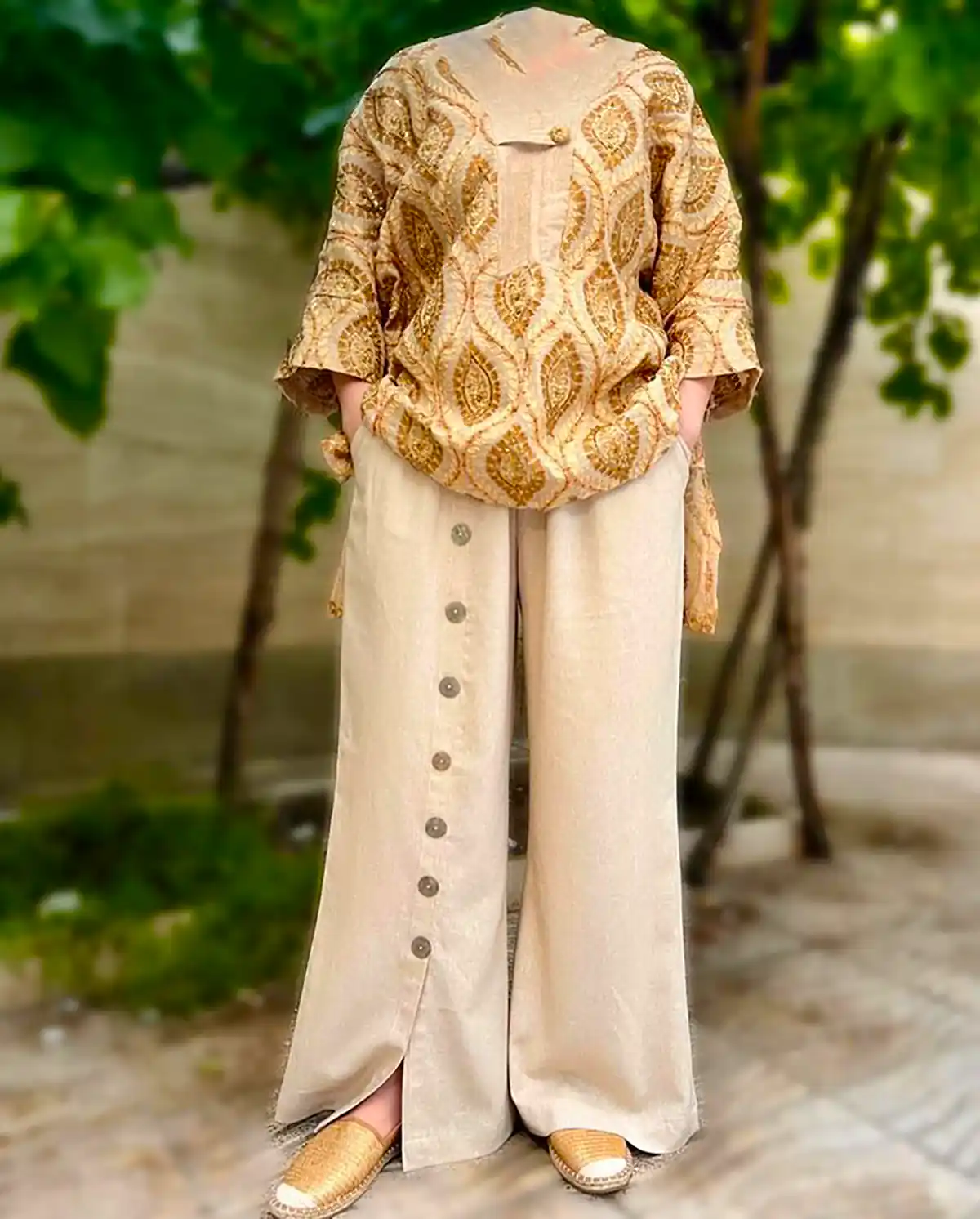 مانتو کوتاه سوزن دوزی زیبا