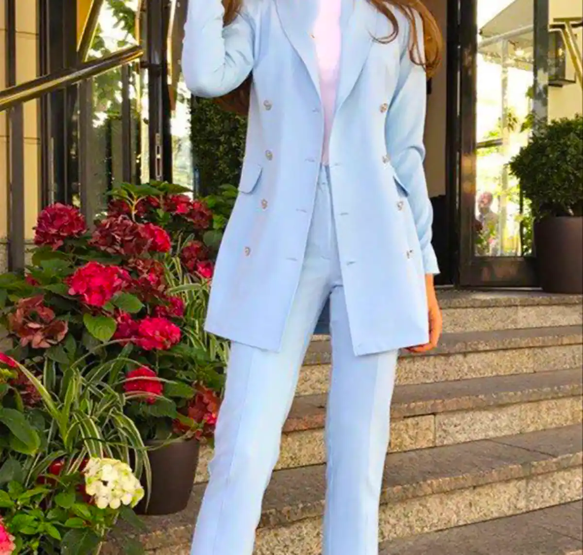 مانتو کتی آبی شیک ترند