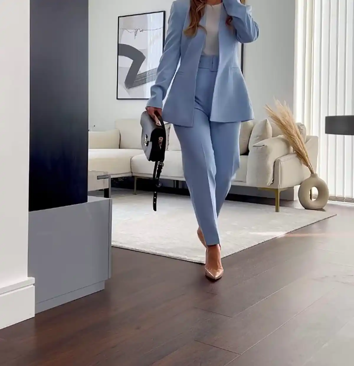 مانتو کتی آبی شیک ترند