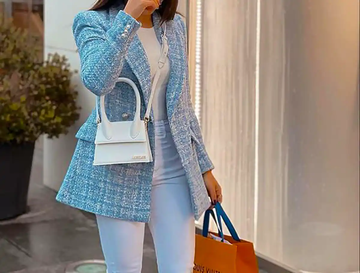 مانتو کتی آبی شیک ترند