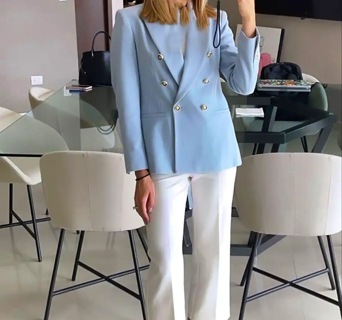 مانتو کتی آبی شیک ترند