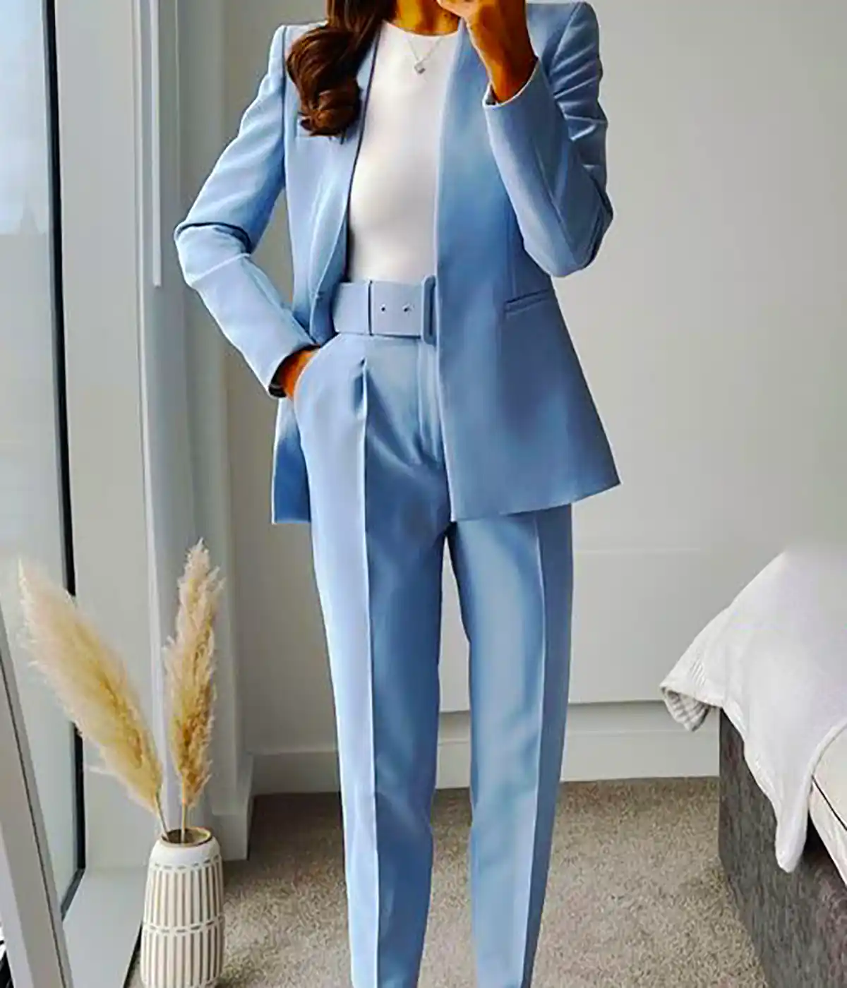 مانتو کتی آبی شیک ترند