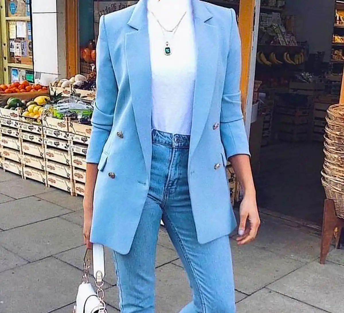 مانتو کتی آبی شیک ترند