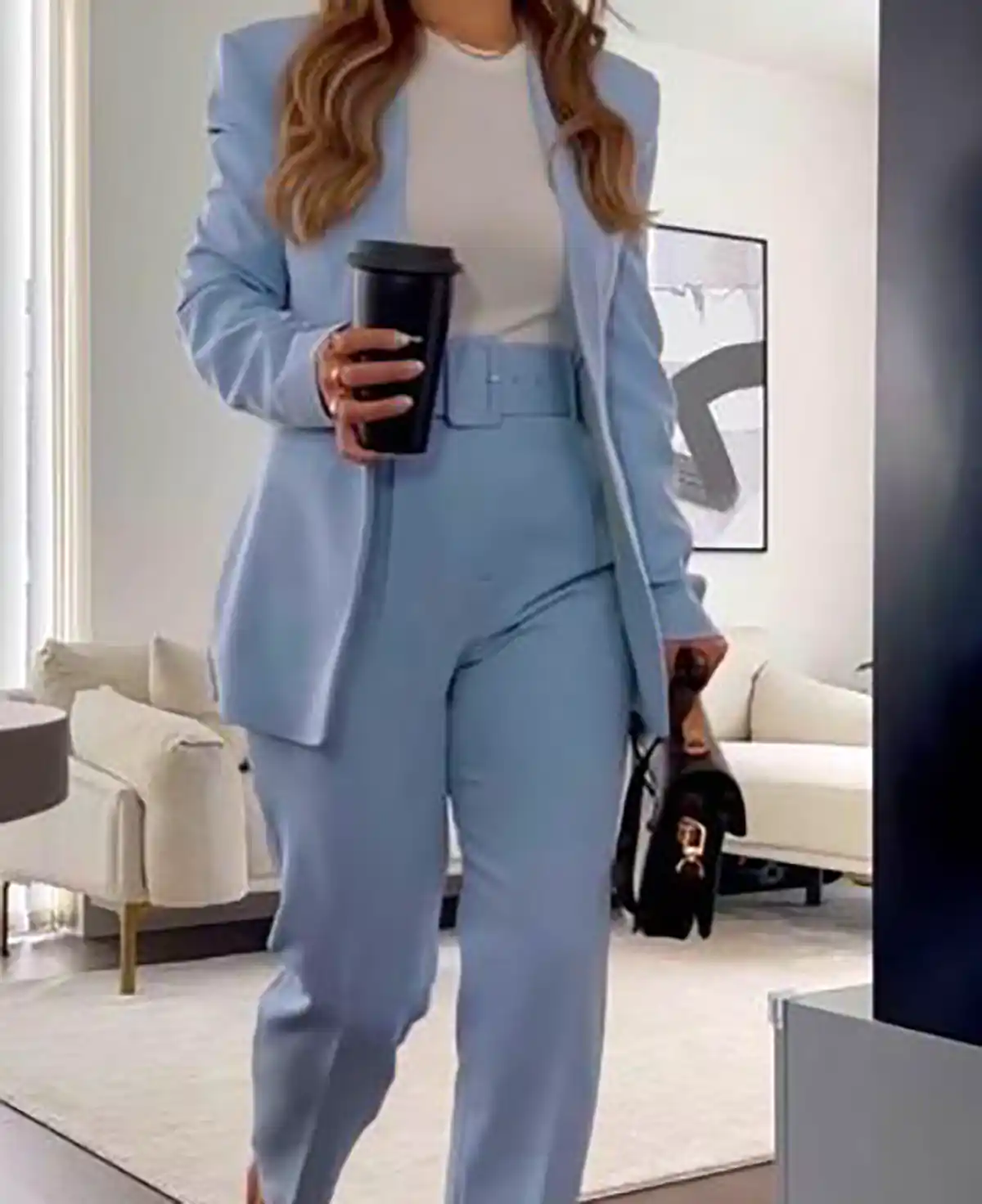 مانتو کتی آبی شیک ترند