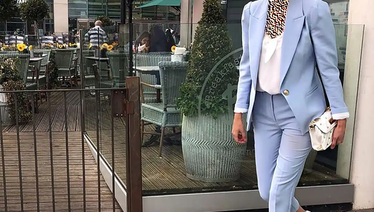 مانتو کتی آبی شیک ترند