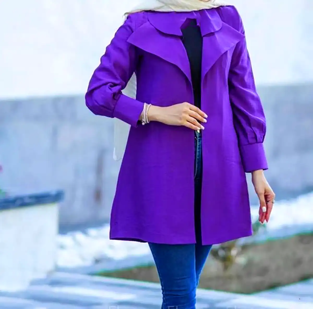 مانتو مد روز بنفش