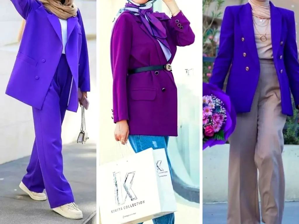 مانتو مد روز بنفش