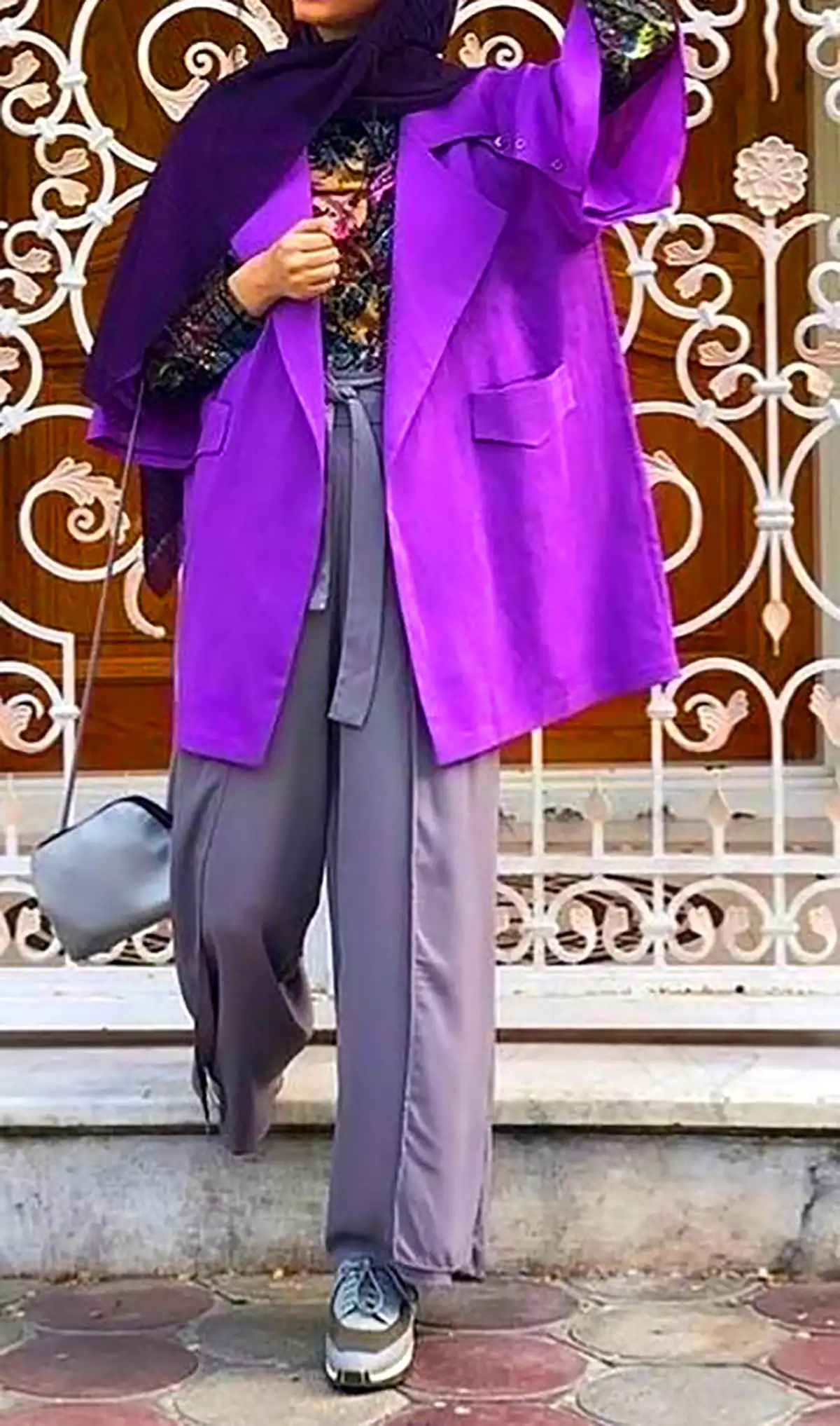 مانتو مد روز بنفش