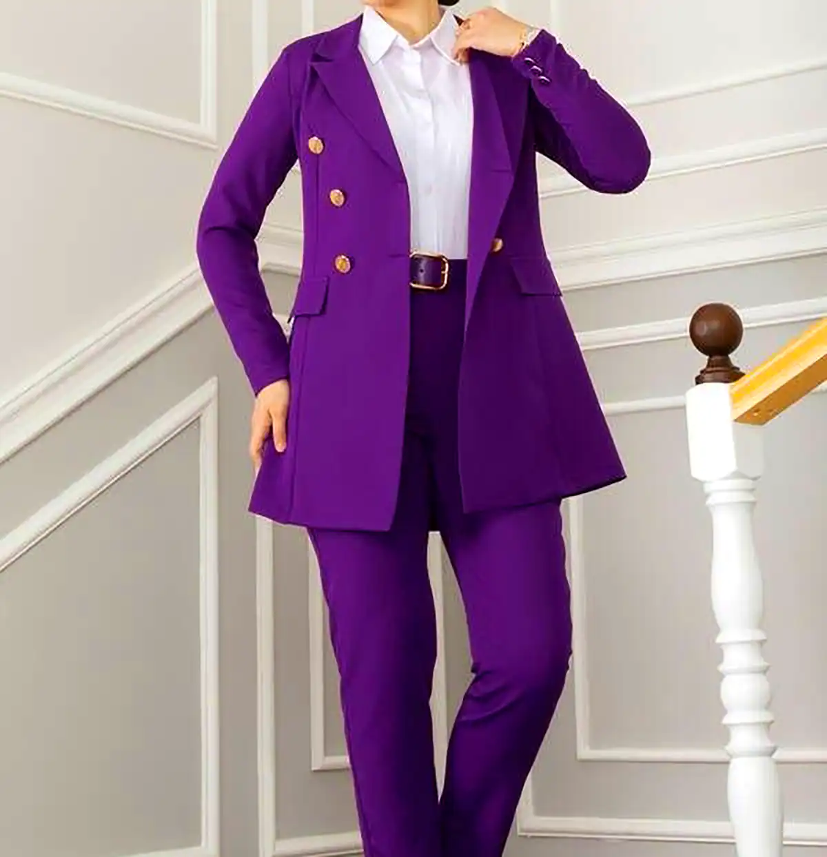 مانتو مد روز بنفش