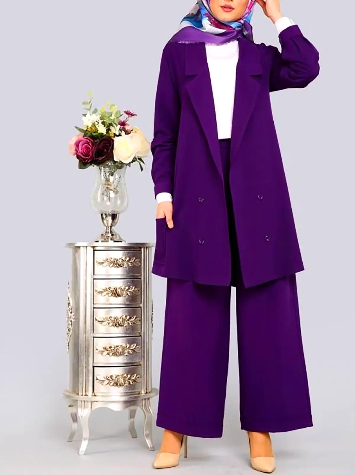 مانتو مد روز بنفش