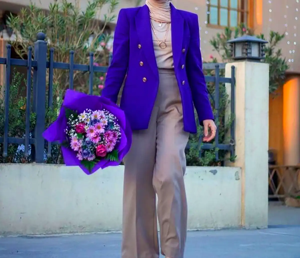 مانتو مد روز بنفش