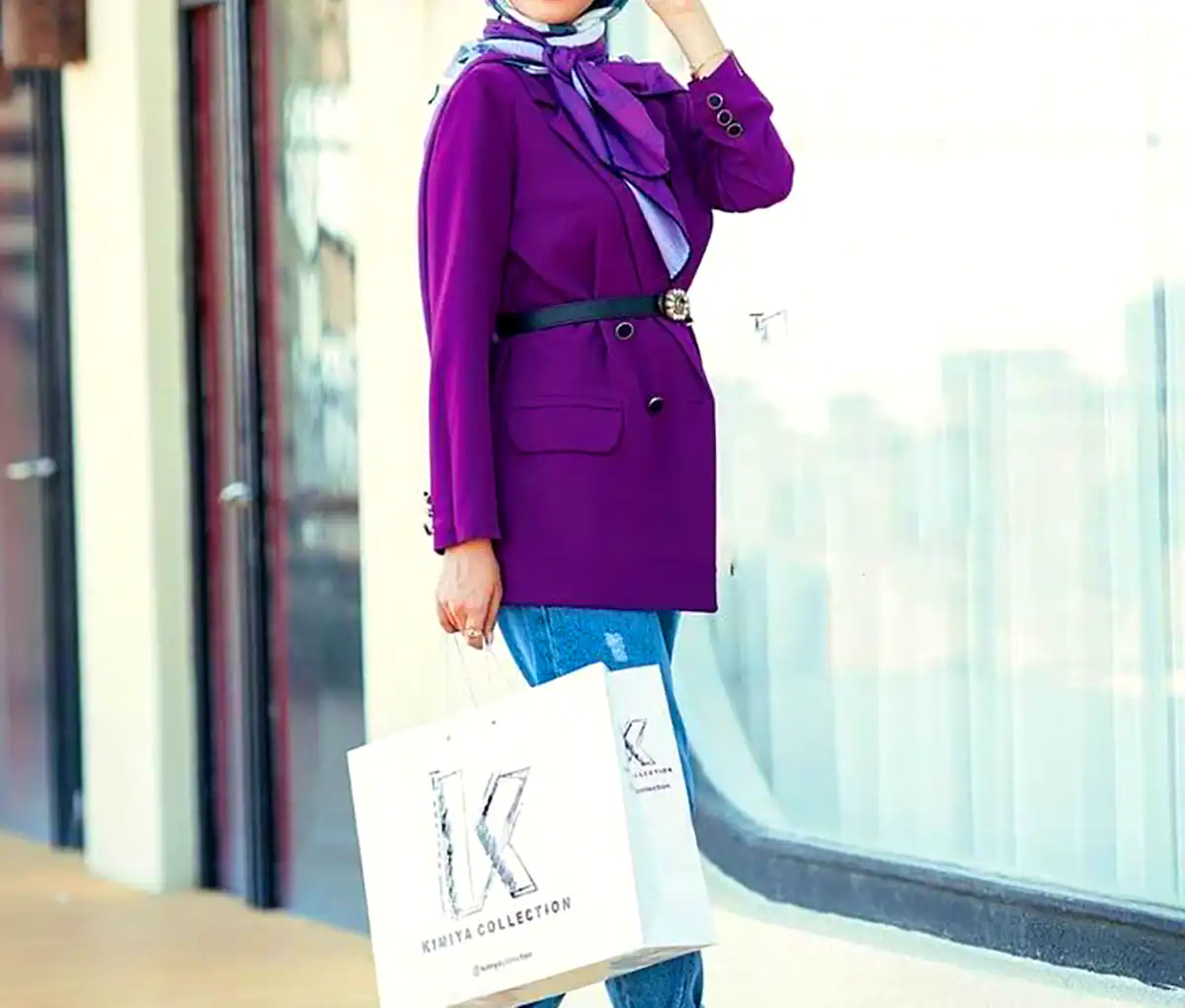 مانتو مد روز بنفش