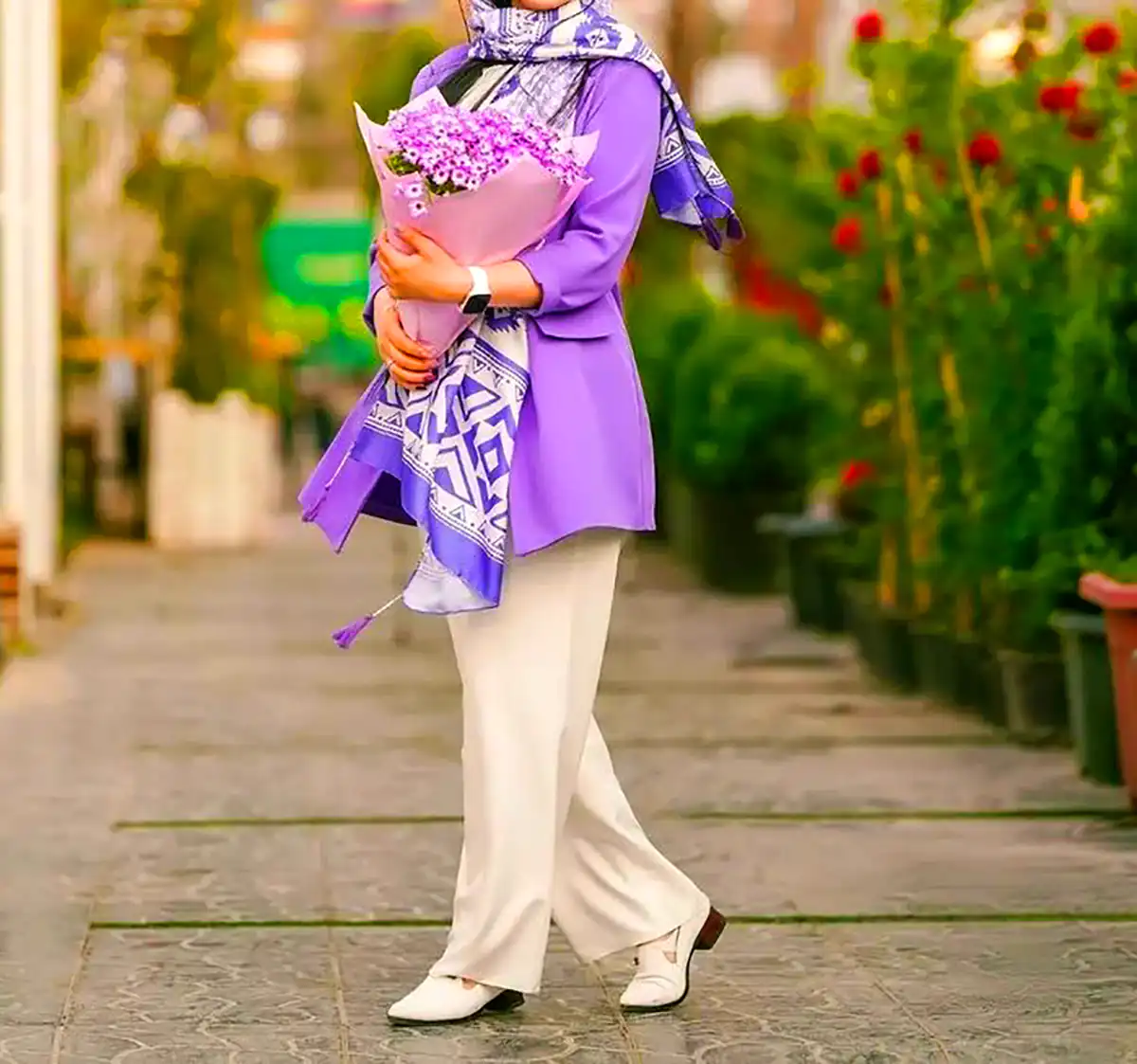 مانتو مد روز بنفش