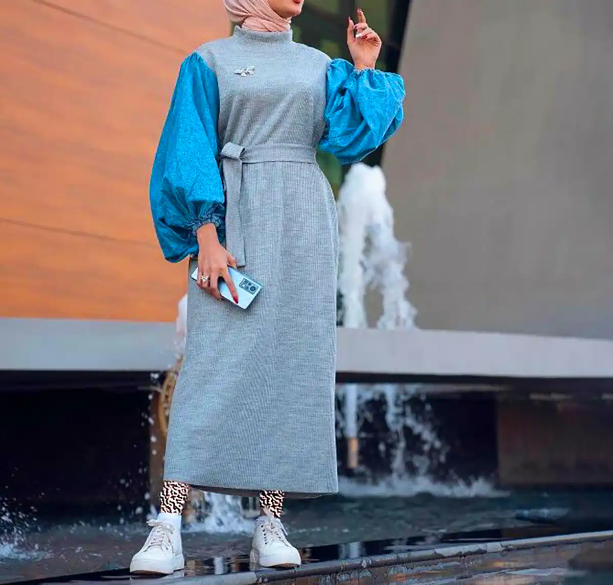 مانتو پیراهنی رنگی جلو بسته