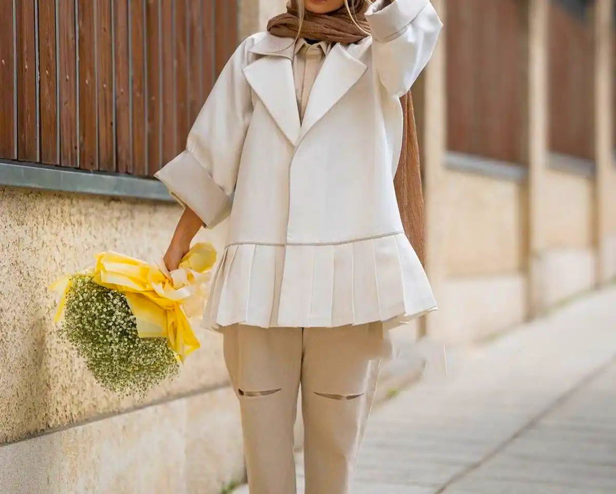 مانتو رنگی ساده و خوش فرم