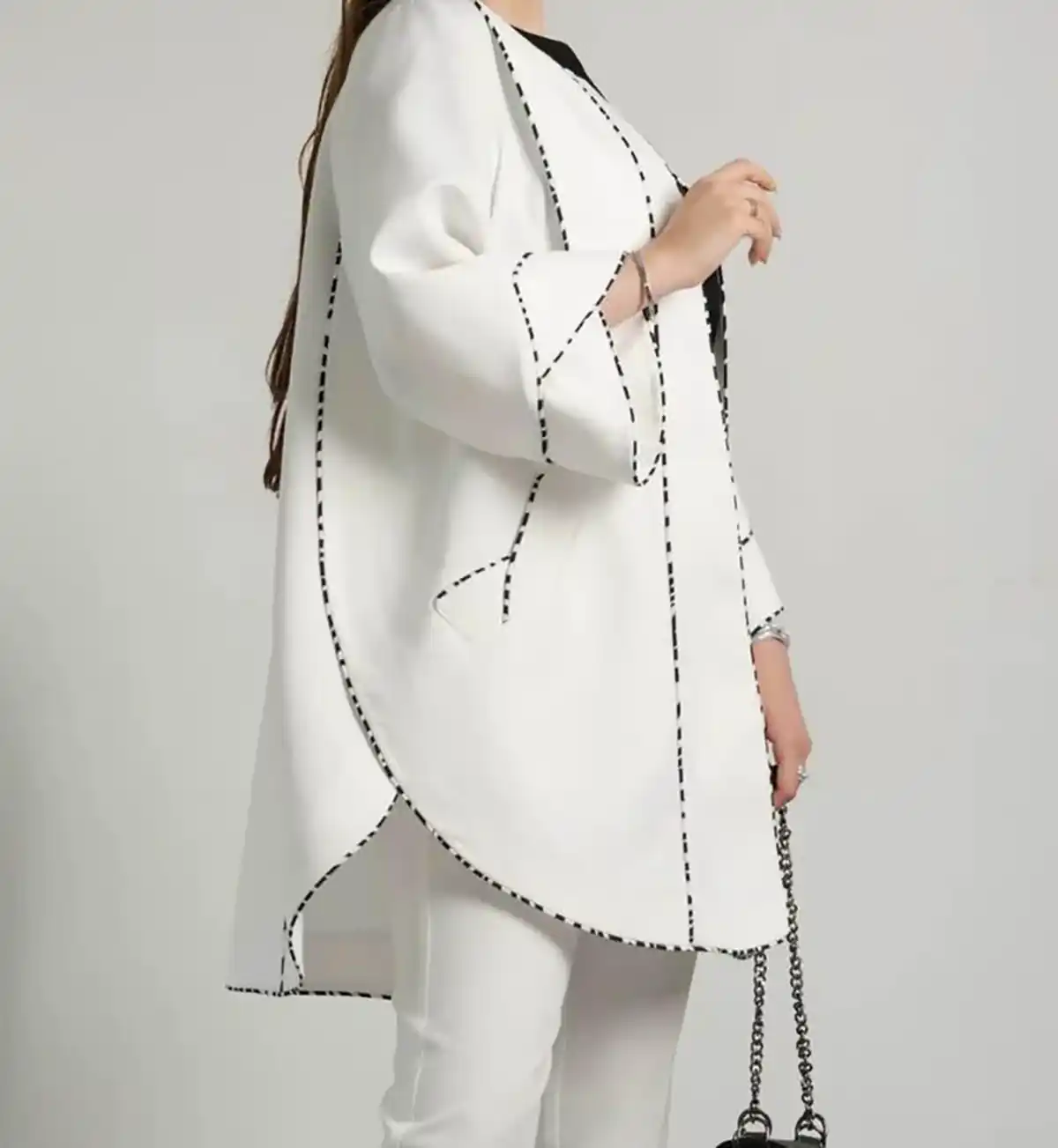 مانتو سفید جدید ترند 