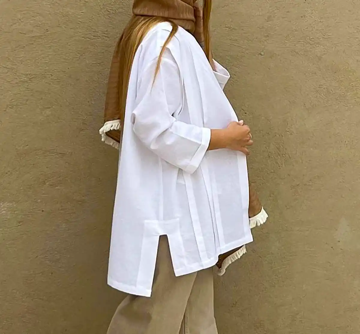 مانتو سفید جدید ترند 