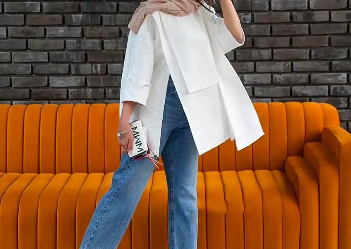 مانتو سفید جدید ترند 