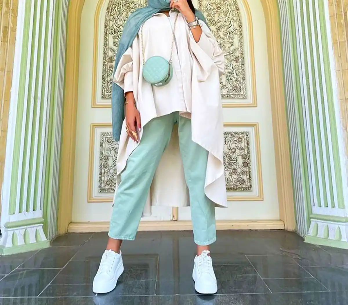 مانتو سفید جدید ترند 